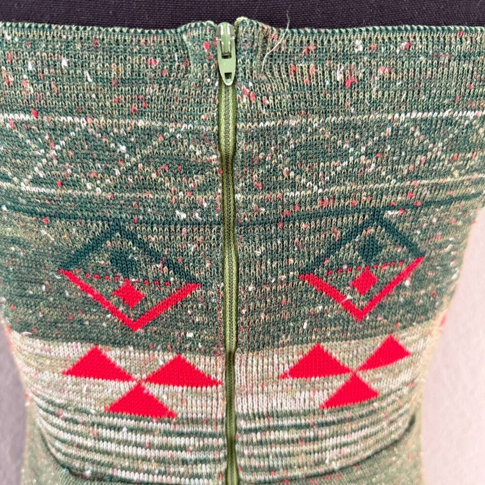 VINTAGE 70s Sleeveless A-Line Sweater Dress Small - Picture 10 of 16